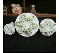 Onsinic 3 Forma Pz Snowflake Cake Decor in 3 Diverse Dimensioni Plunger Mestiere dello Zucchero del Fondente della Cucina della Casa Torta Che Decora Gli Attrezzi Supplie