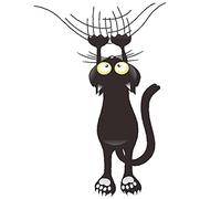 Onsinic Adesivi per Gatti Autoadesivi Decalcomanie Animali Rimovibili Decalcomanie Murali Divertenti per Finestre per Toilette Frigo