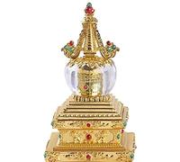 Onsinic Tibet Buddismo Tathagata Reliquia del Buddha Stupa Buddista Statua Decorazioni Bodhi Stupa Torre Decor 1pc