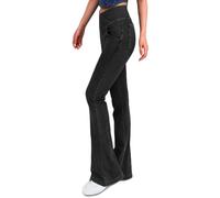 Onsoyours Jeans a Zampa d’Elefante Donna Flare Leggins a Campana Slim Fit Jeggings Yoga Pantaloni a Vita Alta Elasticizzati Sexy Casual A Grigio Scuro L