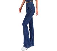 Onsoyours Jeans a Zampa d’Elefante Donna Flare Leggins a Campana Slim Fit Jeggings Yoga Pantaloni a Vita Alta Elasticizzati Sexy Casual A Blu Scuro L
