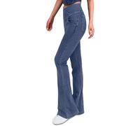 Onsoyours Jeans a Zampa d’Elefante Donna Flare Leggins a Campana Slim Fit Jeggings Yoga Pantaloni a Vita Alta Elasticizzati Sexy Casual A Blu S