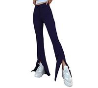 Onsoyours Pantaloni da Yoga Donna Pantaloni Campana Aderenti Zampa Elefante Elasticizzati con Vita Alta Donna Tanspirante Comodo Pantaloni Sportivi a Casa Marina XL