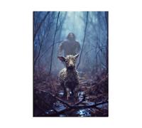 Onstthm Jesus Rescues Lost Lamb Canvas Wall Art Christian Wall Decor HD Print Wall Art per soggiorno camera da letto, 50,8 x 76,2 cm senza cornice