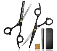 ONTAKI Forbici Per Taglio Capelli Kit Forbici Per Dimagrante - Set Di 7 Forbici Per Capelli Professionali A Lunghezza Totale - Forbici Per Capelli In Acciaio Giapponese Con 1 Pettine E Borsa - Forbici