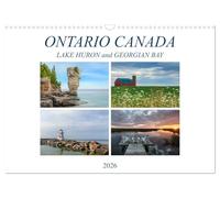 Ontario Canada, Lake Huron and Georgian Bay (Wall Calendar 2026 DIN A3 landscape), CALVENDO 12 Month Wall Calendar: Amazing sunsets, romantic bays and ... around the world to this part of Ontario.