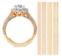 OntaRyon Regolatore Dimensione Anello - Tensore in Gomma per Anelli Oro - Protezione Silicone per Anelli Larghi - 4 Misure Distanziatori Gioielli - Regolatore Oro per Uomo e Donna - 8 Spirali