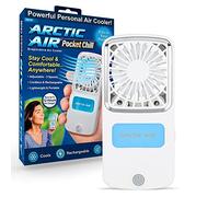 Ontel Arctic Air - Ventola Portatile Aria Fredda per Raffreddamento ad Aria, Tecnologia Hydro-Chill, Ricaricabile a 3 Velocità, con Cavalletto Integrato