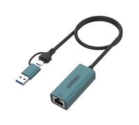 Onten Adattatore da USB-A e USB-C a Ethernet, senza driver da RJ45 a USB C o USB A, adattatore di rete LAN Gigabit Ethernet per Windows, Mac OS, iOS e altro ancora