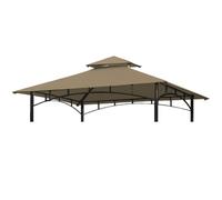 Ontheway 1,5 m x 2,4 m TOP Only Grill BBQ Gazebo tetto di ricambio a due livelli a baldacchino per esterni, gazebo