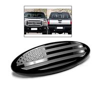 ontto 1 pezzo 9 pollici bandiera degli Stati Uniti griglia anteriore paraurti emblema distintivo adatto per F150 F250 F350 Edge Explorer Ranger spedizione posteriore copertura di ricambio nero