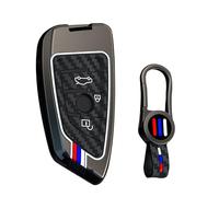 ontto Adatto a BMW Custodia protettiva per chiave auto per BMW Serie 2 Serie 3 Serie 5 Serie 6 X1 X2 X3 X4 X5 X6 X7 Z4 G29 G06 G07 G14 G20 G30 Custodia per chiave in lega di zinco 3 pulsanti Nero