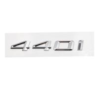 ontto Adesivo Emblema Lettera Numero per BMW Serie 4 420i 428i 430i 435i 440i Emblema Distintivo Adesivo Baule Posteriore Coperchio Numero Lettere Adesivi Decorazione Auto Argento Cromato-440i