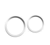 ontto Adesivo per auto anteriore e posteriore, adatto per BMW Serie 1, 2, 3, 4, 5, 6, 7, X1, X3, X5, X7, M3, M4, M5, logo decorativo, cofano, bagagliaio, anello decorativo argento