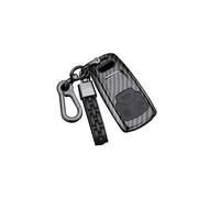 ontto Coprichiave per Audi Guscio Cover per Chiave Telecomando Auto A4 B98 S4 A5 F5 A6 A7 A8 D5 Q2 Q5 Q7 RS4 RS5 SQ5 SQ7 TT TTRS R8 in ABS Custodia Protettivo Portachiavi 3 Tasti-Nero Carbonio