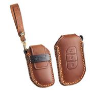 ontto Cover per chiave auto adatta per Dongfeng Fengxing Forthing T5 EVO 2021 Crazy Horse Custodia portachiavi in pelle portachiavi portachiavi Smart Key Shell Bag Accessori 3 pulsanti, Marrone, 3