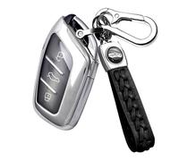 ontto Cover per chiave auto, adatta per MG MG6 ZS HS EV EZS EHS MG3 MG4 MG5 GS MG7 GT 2015-2023 TPU custodia portachiavi cover per Roewe RX5 I6 portachiavi 3 tasti accessori B argento