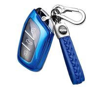 ontto Cover per chiave auto, adatta per MG MG6 ZS HS EV EZS EHS MG3 MG4 MG5 GS MG7 GT 2015-2023 TPU custodia portachiavi cover per Roewe RX5 I6 portachiavi 3 tasti accessori B blu