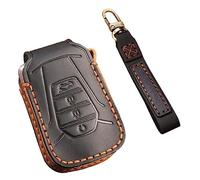 ontto Custodia in pelle per chiave auto adatta per Isuzu MU-X Serie DMAX D-Max X-Terrain Pickup Truck 2020 2021 2022 Key Fob Cover Portachiavi Accessori portachiavi 4 pulsanti Nero