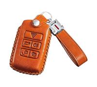 ontto Custodia in Pelle per Chiave Auto, Adatta per Land Rover Discovery 5 Defender 90 Range Rover Sport Evoque Velar Jaguar E-Pace 2018-2021, Portachiavi con Portachiavi di Colore Marrone B