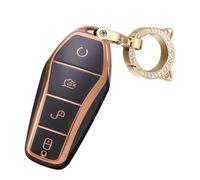 ontto Custodia intelligente per chiave auto, compatibile con BYD, custodia per chiave BYD Seal U Sealion 7 Song Plus EV Atto 2/3 Dolphin Han Denza D9 telecomando cover TPU portachiavi 4Taste-A nero