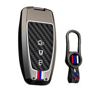 ontto Custodia per chiave auto a 3 pulsanti, adatta per Ford F150 F250 F350 F450 F550 dal 2018 in poi, custodia in metallo e silicone, per Lincoln Aviator Corsair dal 2020 in poi, nero