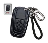 ontto Custodia per chiave auto, adatta per Ford Puma Focus Fiesta EcoSport Mondeo B-Max S-Max Fusion C-Max Fusion Galaxy PU in pelle con portachiavi