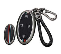 ontto Custodia per chiave auto, adatta per Hyundai Kona SX2 Ioniq 6 Grand Prix GN7 Grandeur 2023 2024 accessori metallo silicone custodia portachiavi portachiavi 7 tasti nero