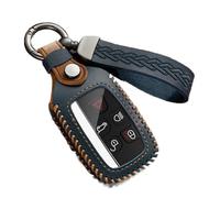 ontto Custodia per chiave auto, adatta per Land Rover Defender Discovery Evoque LR4 Range Rover Sport Jaguar XE XF XJ telecomando portachiavi in pelle accessori auto -A blu