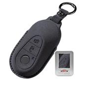 ontto Custodia per chiave auto adatta per Mercedes A B C E G S Class GLA GLC GLE GLK GLS CLA CLE CLS AMG E200 W177 W205 W213 Cover per chiave a 3 tasti Protezione per alloggiamento chiave-, B nero