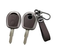 ontto Custodia per chiave auto, adatta per SsangYong Korando Tivoli Rexton Actyon Kyron in lega di cuoio, con portachiavi, accessori per auto, colore marrone