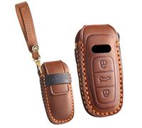 ontto Custodia per chiave auto, in pelle, per chiavi dell'auto, adatta per Audi A3 Hybrid 8Y A6 C8 A8 55 TFSI E-Tron 66 Q7 Q8 E-Tron Sportback 2020-2024 3 tasti marrone