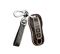 ontto Custodia per Chiave Auto in TPU Adatta per Porsche Cayenne 958 911 996 Macan Panamera 997 924 987 987 GT3 Cayman Telecomando coprichiave Cover Portachiavi Nero