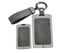 ontto Custodia per chiave con scheda NFC, adatta per BYD, Tang, DM, Han, EV, Song Pro, Qin Plus, DMI S7, S6, L3, M6, F3, F0, con portachiavi, colore grigio