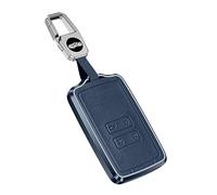 ontto Custodia per chiave dell'auto, adatta per Mitsubishi ASX 2023 2024 2025 per Alpine A290 GTS, custodia in metallo, custodia portachiavi in pelle, accessorio D blu