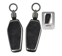 ontto Custodia per chiave in metallo e pelle, adatta per BYD Seal U PHEV DM-i Song Plus EV Sealion 7 Tang Atto 2/3 PHEV Dolphin Han, custodia per chiavi auto, custodia portachiavi nera