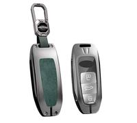 ontto Custodia per chiavi auto Custodia protettiva Custodia per chiavi Compatibile con Audi A3 Sportback 8Y A6 C8 A7 A8 Q4 Q7 Q8 E-Tron 55 RSQ8 SQ7 2020-2025 Corpo metallico Cover per chiavi Astuccio