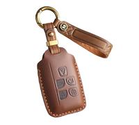 ontto Custodia per chiavi dell'auto, adatta per Land Rover Discovery Defender Range Rover Velar Evoque Vogue Sport, in vera pelle, con 5 tasti A marrone