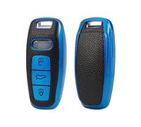 ontto Custodia per chiavi in TPU adatta per Audi A3 Sportback A4 A6 A7 S7 A8 S8 Q7 Q8 SQ7 SQ8 E-tron A6L A8L 2018-2021 Custodia per chiave auto Custodia portachiavi in pelle blu D