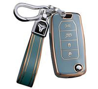 ontto Custodia Pieghevole per Chiave dell'auto, Adatta per Jeep Renegade Compas 2016-2020, in TPU, per Chiavi, con 4 Tasti, Accessori D, Colore Grigio