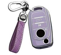 ontto Custodia portachiavi con portachiavi, adatta per Fiat Toro Tipo 500 500X 500L Egea Dodge Neon, Porpora, L-purple