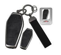 ontto Custodia portachiavi in metallo adatta per BYD Atto 2 Atto 3 Seal U DMI Dolphin Han Tang Yuan Song Qin - Custodia protettiva per chiave auto, con telecomando, in pelle, con portachiavi, colore