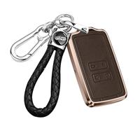 ontto Custodia portachiavi in pelle metallizzata con portachiavi adatta per Renault Rafale Symbioz Zoe E-Tech Alpine A290 GTS Captur Arkana Kadjar Clio 5 Austral 2024-2025 telecomando cover D marrone