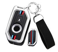 ontto Custodia portachiavi per moto adatta per BMW R1250R S1000R R1250GS 900XR R1250 RT F900R GS 1200 ADV F750GS F850GS K1600GT telecomando custodia protettiva in metallo portachiavi B argento