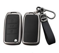 ontto Custodia protettiva per chiave auto, adatta per MG MG4 MG5 MG6 MG ZS EV HS EHS ZX GT per Roewe RX3 RX8 ERX5 I6 lega di zinco pelle custodia portachiavi accessori 3 tasti A nero