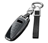 Ontto Custodia protettiva per chiave auto PC per Audi A3, A6, A7, A8, Q7, Q8, Q4, E-Tron, S3, Sport, SQ7, SQ8, RS6, RS7, A8L 2019-2024, accessori 3 tasti B nero