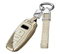 ontto Custodia protettiva per chiave auto per Audi A3 A6 A7 A8 Q7Q8 Q4 E-Tron S3 Sportback SQ7 SQ8 RS6 RS7 A8L 2019-2024 accessori cover portachiavi 3 tasti -B oro