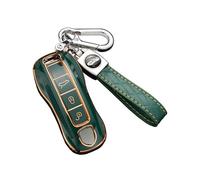 ontto Guscio Cover per Chiave Telecomando Auto Adatto per Porsche Cayenne Panamera Macan 911 922 Carrera Taycan 2019-2020 Coprichiave in TPU Custodia Protettivo Portachiavi 3 Tasti-Verde Scuro