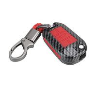 ontto Guscio Cover per Chiave Telecomando Auto per Citroen C4L C5 C3 C6 C8 Picasso Xsara Peugeot 3008 RCZ 508 408 2008 Coprichiave in Plastica Bovina Custodia Protettivo Portachiavi-Carbonio Rosso B