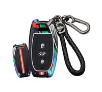 ontto luminous car key fob cover fit for Audi A3 S3 Sportback A6 A7 A8 RS6 E-Tron S6 RS6 RS7 S7 Q7 SQ7 Q8 SQ8 2018 up key holder Metal Smart Shell case keyring keychain styling Accessories Black D